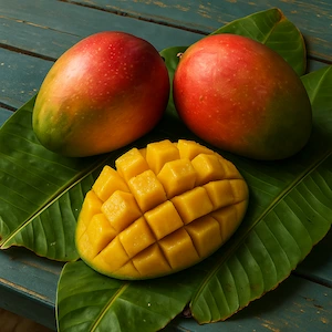sliced mango